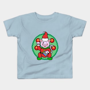 Lucky Cat-Xmas Kids T-Shirt